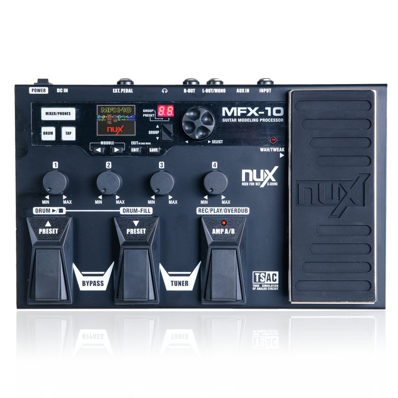 Nux MFX-10 Ƽ Ʈ μ Ÿ , 55 Ʈ Ÿ, aux-in, lcd ÷ 巳 ڴ 55 Ʈ 72 